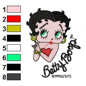 Betty Boop Embroidery Design 29